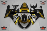 Suzuki GSXR600 (2000-2003) Black, Gold & Silver Fairings