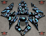 HONDA CBR600RR (2007-2008) BLACK, GRAY & LIGHT BLUE CAMOUFLAGE FAIRINGS at KingsMotorcycleFairings.com