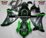 Black, Green & Gray Motul Fairing Kit for a 2008, 2009, 2010 & 2011 Honda CBR1000RR motorcycle.