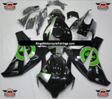 Honda CBR1000RR (2008-2011) Black, Green & Silver Continental Fairings