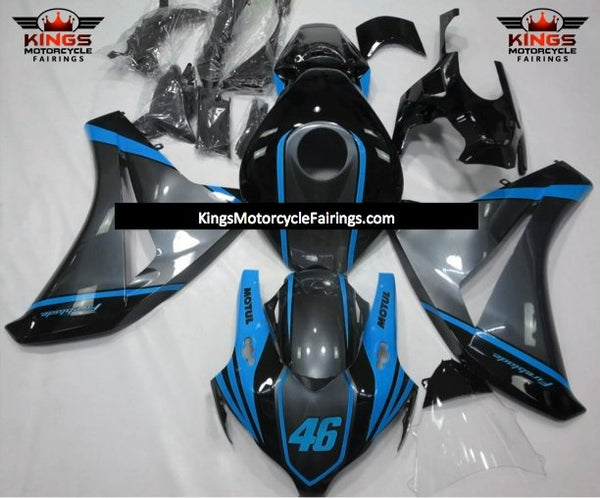 Honda CBR1000RR (2008-2011) Black, Light Blue & Gray Motul Fairings