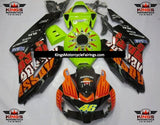 Honda CBR1000RR (2004-2005) Black, Orange & Green Rossi Fairings