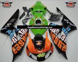 Black, Orange, Green and Blue Rossi Fairing Kit for a 2006 & 2007 Honda CBR1000RR motorcycle