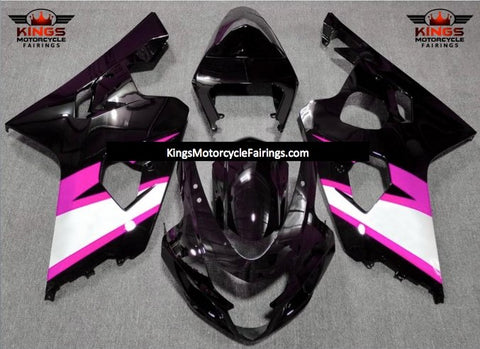 Suzuki GSXR600 (2004-2005) Black, Pink & Silver Fairings