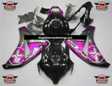 Black, Pink and Silver TBR Fairing Kit for a 2008, 2009, 2010 & 2011 Honda CBR1000RR motorcycle