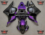 Black, Purple and Matte Black Fairing Kit for a 2009, 2010, 2011 & 2012 Honda CBR600RR motorcycle