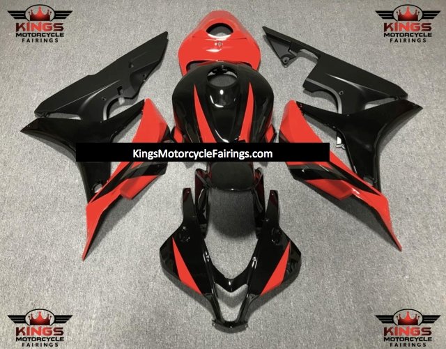 Honda CBR600RR (2007-2008) Black, Red, Gray & Matte Black Fairings