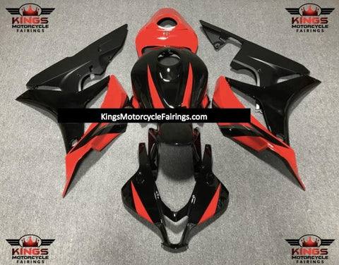 Honda CBR600RR (2007-2008) Black, Red, Gray & Matte Black Fairings