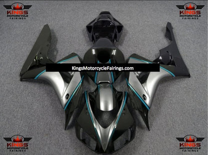 Honda CBR1000RR Fairing Set (2006-2007) Black, Silver, Blue Pinstripe at KingsMotorcycleFairings.com