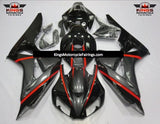 Black, Silver and Red Fairing Kit for a 2006 & 2007 Honda CBR1000RR motorcycle