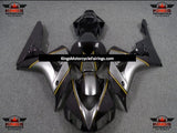 Black, Silver and Yellow Pinstripe Fairing Kit for a 2006 & 2007 Honda CBR1000RR motorcycle