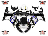 Black, White & Blue Viru Fairing Kit for a 2000, 2001, 2002 & 2003 Suzuki GSX-R750 motorcycle