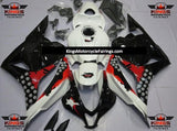 Black, White and Red Splatter Fairing Kit for a 2009, 2010, 2011 & 2012 Honda CBR600RR motorcycle