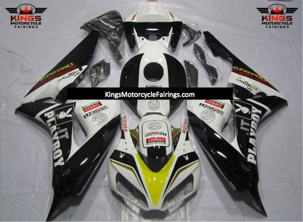 Honda CBR1000RR (2006-2007) Black, White & Yellow Playboy Fairings