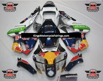 Black, White, Blue, Yellow, Red, Green, RedBull Fairing Kit for a 2003 and 2004 Honda CBR600RR motorcycle