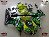 Black, Yellow and Green Rossi Fairing Kit for a 2006 & 2007 Honda CBR1000RR motorcycle