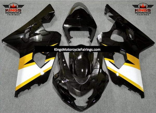 Suzuki GSXR750 (2004-2005) Black, Yellow & Silver Fairings