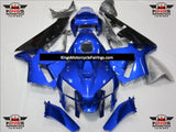 Blue and Black Fairing Kit for a 2005 and 2006 Honda CBR600RR motorcycle