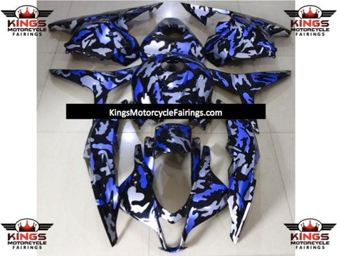 Honda CBR600RR (2009-2012) Blue & Black Camouflage Fairings