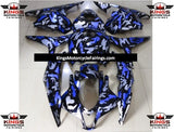 Blue and Black Camouflage Fairing Kit for a 2009, 2010, 2011 & 2012 Honda CBR600RR motorcycle