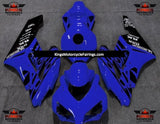 Blue and Black Tribal Fairing Kit for a 2004 and 2005 Honda CBR1000RR motorcycle