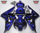 Blue and Black Tribal Fairing Kit for a 2006 & 2007 Honda CBR1000RR motorcycle
