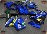 Blue, Yellow and Green MOVISTAR Fairing Kit for a 2003, 2004 Honda CBR600RR motorcycle