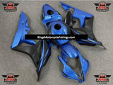 Blue and Matte Black Fairing Kit for a 2007 and 2008 Honda CBR600RR motorcycle