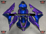 Blue and Purple Fairing Kit for a 2007 and 2008 Honda CBR600RR motorcycle