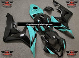 Blue Aqua and Black Fairing Kit for a 2007 and 2008 Honda CBR600RR motorcycle