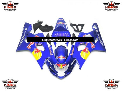 Blue RedBull Fairing Kit for a 2004 & 2005 Suzuki GSX-R600 motorcycle
