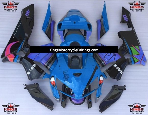 Honda CBR600RR (2005-2006) Blue & Black Shark Fairings
