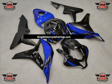 Blue, Black and Matte Black Fairing Kit for a 2007 and 2008 Honda CBR600RR motorcycle
