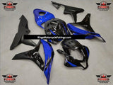 Blue, Black and Matte Black Fairing Kit for a 2007 and 2008 Honda CBR600RR motorcycle