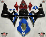 Blue, Black and Red Fairing Kit for a 2007 and 2008 Honda CBR600RR motorcycle