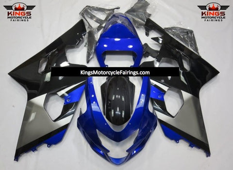 Suzuki GSXR600 (2004-2005) Blue, Black & Silver Fairings