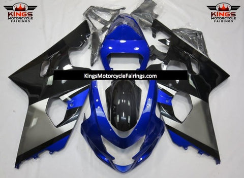 Suzuki GSXR750 (2004-2005) Blue, Black & Silver Fairings