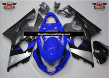 Blue, Gray, Black and Silver Fairing Kit for a 2004 & 2005 Suzuki GSX-R600 motorcycle