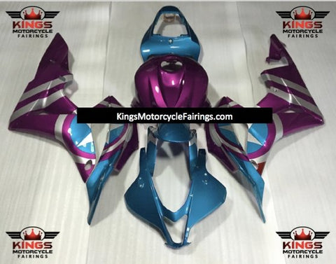 Honda CBR600RR (2007-2008) Blue, Purple & Silver Captain America Fairings