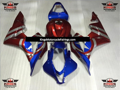 Honda CBR600RR (2007-2008) Blue, Red & Silver Captain America Fairings