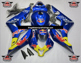 Blue, Red and Yellow RedBull Fairing Kit for a 2007 and 2008 Honda CBR600RR motorcycle