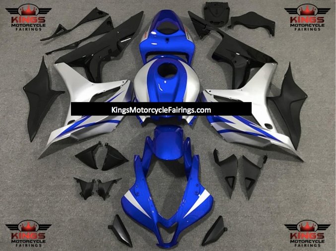 Honda CBR600RR (2007-2008) Blue, Silver & Black Fairings
