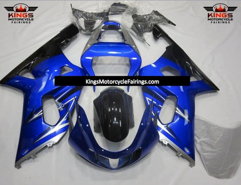 Suzuki GSXR750 (2000-2003) Blue, Silver & Black Fairings