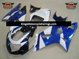 Blue, White and Black Fairing Kit for a 2000, 2001, 2002 & 2003 Suzuki GSX-R750 motorcycle