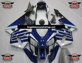 Blue, White and Black Striped Wings Fairing Kit for a 2003 and 2004 Honda CBR600RR motorcycle