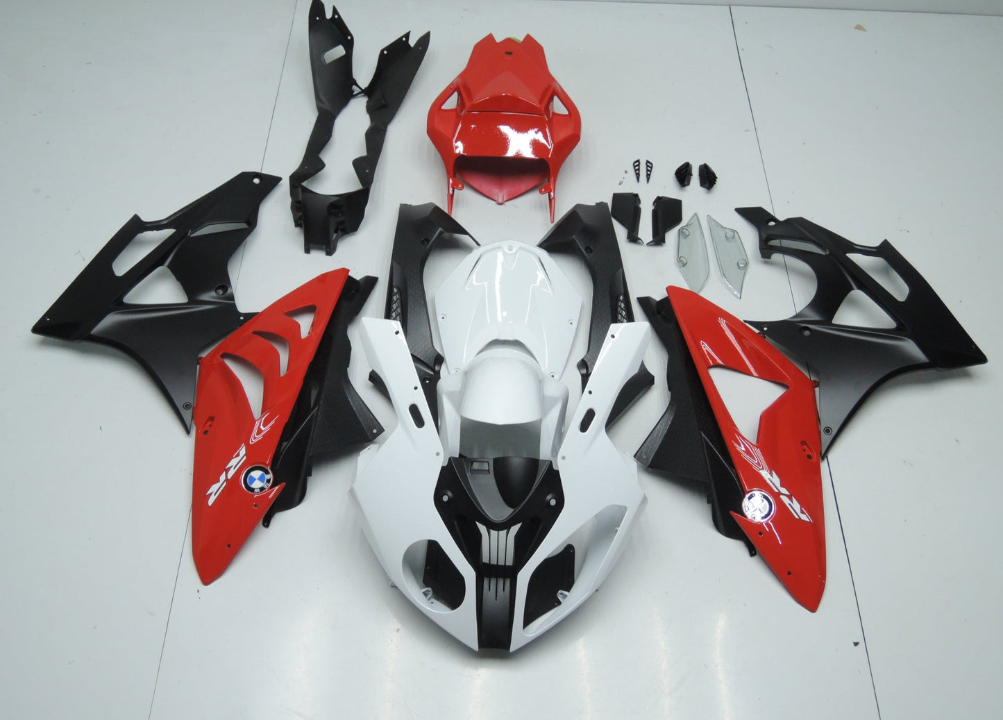 BMW S1000RR (2009-2014) White, Red & Matte Black Fairings