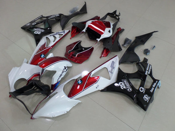 BMW S1000RR (2009-2014) White, Candy Red & Black Fairings