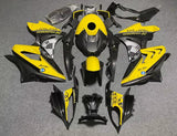 Yellow and Faux Carbon Fiber  Fairing Kit for a 2009, 2010, 2011, 2012, 2013 & 2014 BMW S1000RR motorcycle