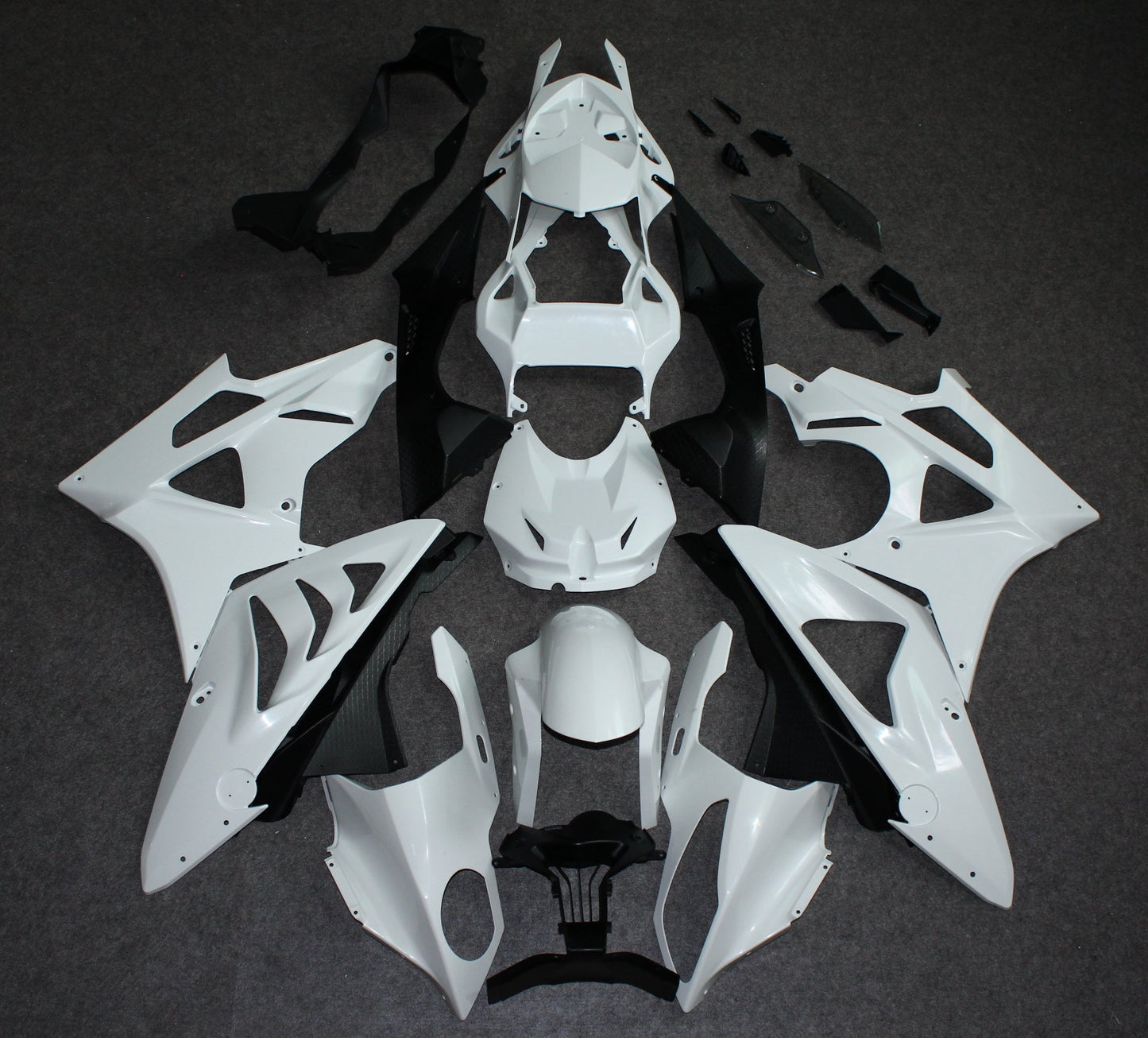 White Fairing Kit for a 2017 and 2018 BMW S1000RR motorcycle