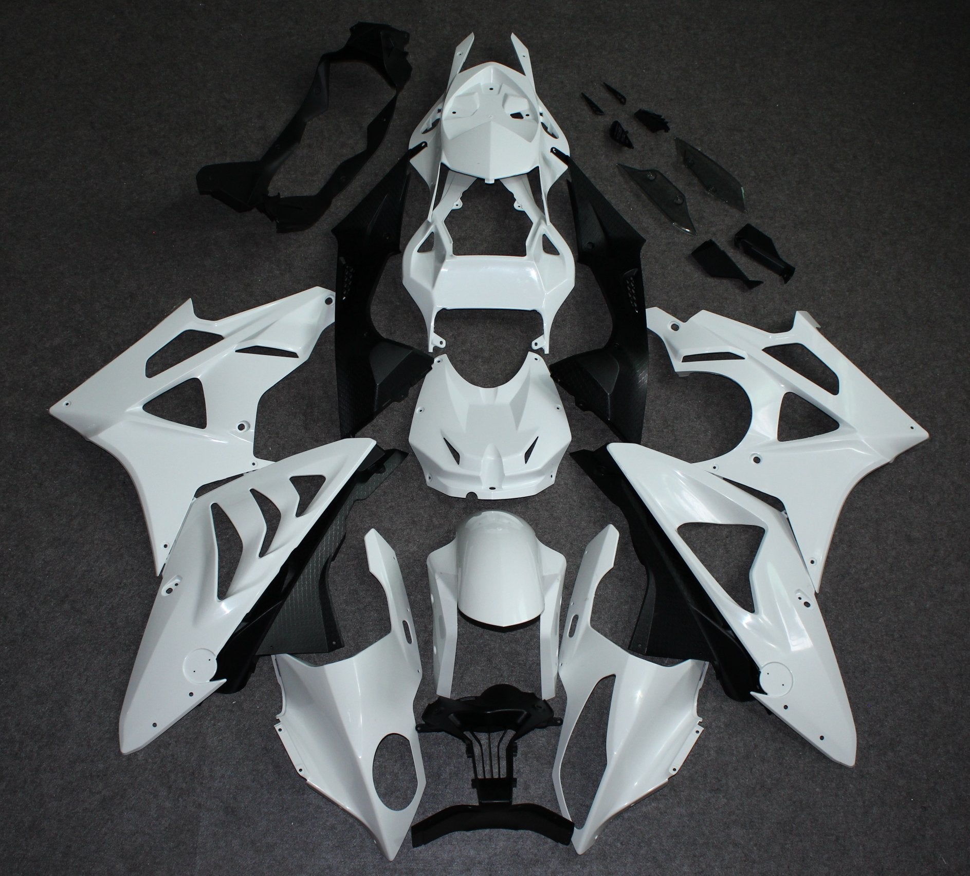 White Fairing Kit for a 2017 and 2018 BMW S1000RR motorcycle